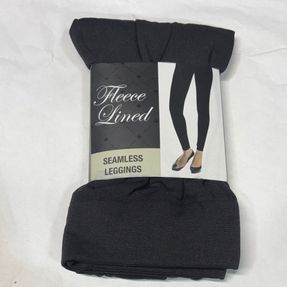 Gold Medal Black Fleece Lined Seamless Leggings lg/XL